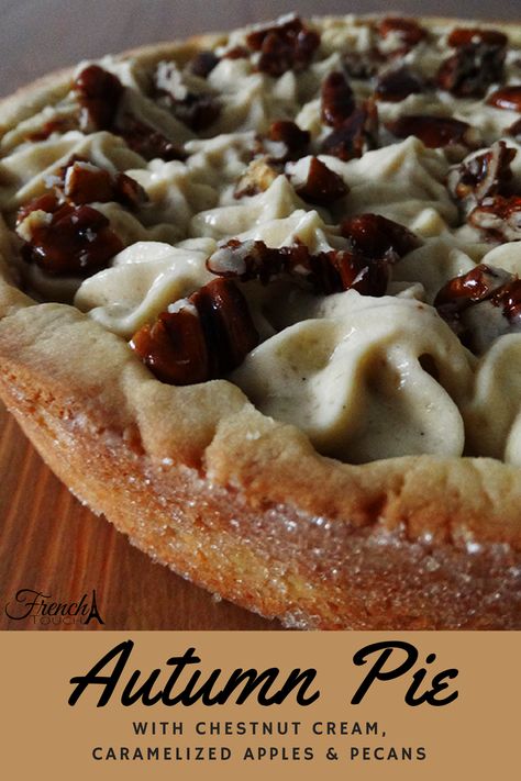 Chai Pie Recipe, Miso Apple Pie, Chestnut Pie Recipes, Maple Walnut Pie, Shredded Apple Pie, Pecan Desert Ideas, Fall Fruit Pie Recipes, Cookie Butter Pie Recipes, Pecan Pie Galette