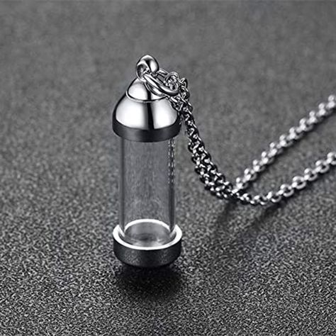 1PC Stainless Steel Glass Openable Container Vial Tube Urn Keepsake Cremation Ashes Holder Memorial Pendant|Chain Necklaces| - AliExpress Vial Necklace, Memorial Pendant, Urn Pendant, Cremation Ashes, Glass Vials, Urn Necklaces, Cremation Jewelry, Keepsake Jewelry, Cremation Urns