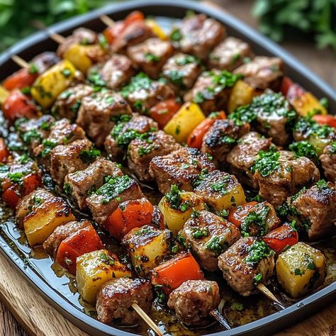 #ChurrascoSkewers #BrazilianBBQ #ChimichurriSauce #Grilling #StreetFood Brazilian Bbq, Chimichurri Sauce, Skewers, Thanksgiving Recipes, Street Food, Grilling, Sauce, Thanksgiving