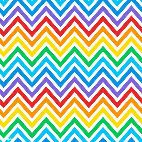 Seamless colorful zig zag pattern vector | free image by rawpixel.com / manotang Zig Zag Background, Zig Zag Wallpaper, Rainbow Pattern Design, Diagonal Stripes Pattern, E Wallpaper, Free Illustration Images, Rainbow Friends, Baby Clip Art, Rainbow Wallpaper