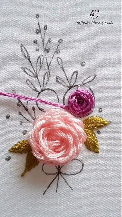 Rose Stitch Embroidery, Woven Rose Stitch, Woven Rose Embroidery, Embroidery Flowers Pattern Design, Embroidery Flowers Easy, Embroidery Flowers Designs, Easy Embroidery Flowers, Pattern Design Embroidery, Embroidery Flowers Pattern Templates