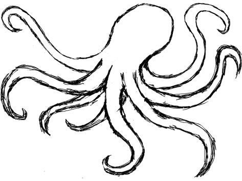 octopus drawing - Google Search Easy Octopus Drawing, Kraken Drawing, Octopus Sketch, Octopus Drawing, Sea Drawing, Octopus Tattoos, Octopus Tattoo, Octopus Art, Drawing Clipart