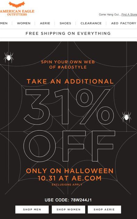 35 Halloween Email Examples: Inspiration for Halloween Email Campaigns Halloween Promotions, Halloween Social, Halloween Layout, Halloween Post, Email Examples, Email Template Design, Halloween Giveaway, Halloween Poster, Halloween Sale