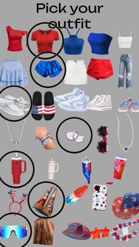 Inspired by @country914 #4thofjuly Red White And Blue Outfits, White And Blue Outfits, July Outfits, Blue Outfits, Outfits For School, 4th Of July Outfits, Blue Outfit, Cute Simple Outfits, School Spirit