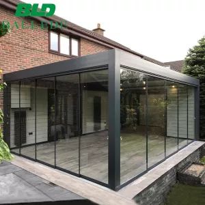 Glass Pavilion-Glass Pavilion Manufacturers, Suppliers and Exporters on Alibaba.comGazebos Pergola Retractable, Bioclimatic Pergola, Garden Room Extensions, Room Extensions, Glass Extension, Enclosed Patio, Outside Furniture, House Extension Design, Extension Designs