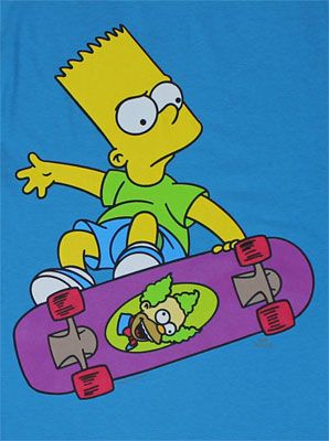 Bart on skateboard Simpsons Art, Skateboarder, Long Train, The Simpsons, Bart Simpson, Pay Attention, Painting Ideas, Skateboard, The Dress