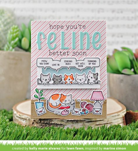 Cute Critters, Album Decoration, Simon Says Stamp Blog, Woodland Critters, Lawn Fawn Cards, Speech Bubbles, Paper Crafts Card, Dad Day, Cat Cards