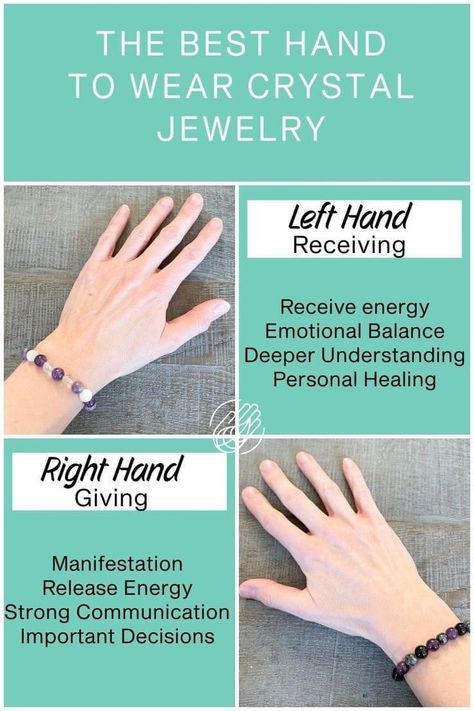 Crystal Bracelet Right Or Left, Receiving Hand For Crystals, What Wrist To Wear Crystals On, Diy Bracelets Crystal, Which Wrist To Wear Crystal Bracelets, What Hand To Wear Crystal Bracelet, Which Wrist To Wear Crystals, Crystal Bracelet Placement, Wearing Crystal Bracelets