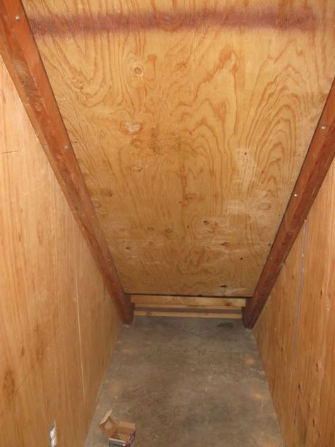 Just finished our Tornado Shelter - Survivalist Forum Tornado Room, Tornado Safe Room, Tornado Shelter, Make A Closet, Secret Passageways, Storm Shelter, Cottage Floor Plans, Tornado Warning, Basement Stairs