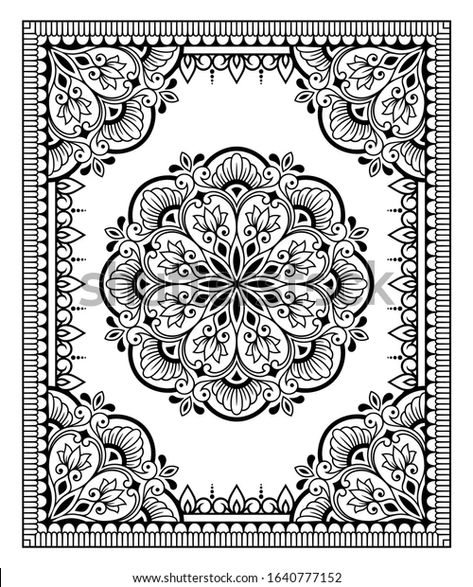 Mandala Frame, Hipster Drawings, Mehndi Style, Book Notebook, Mandala Design Pattern, Islamic Art Pattern, Mandala Artwork, Decorative Pattern, Henna Tattoos