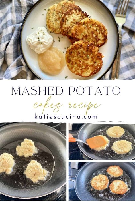 Mashed Potato Cakes Dish Recipes Easy, Leftover Mashed Potato Cakes, Mashed Potato Pancakes Recipe, Leftover Mashed Potato Pancakes, Mashed Potato Patties, Mashed Potato Pancakes, Potato Cakes Recipe, Mashed Potato Cakes, Potatoe Pancake Recipe