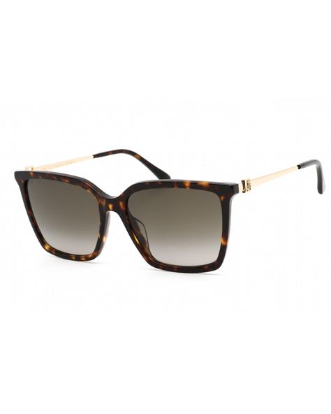 Womens Jimmy Choo sunglasses Havana frames with Brown Gradient lenses Offers maximum protection against harmful rays Features the iconic Jimmy Choo logo Made of high-quality materials Comfortable fit