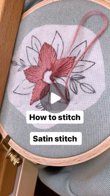 Embroidery Satin Stitch Tutorials, Satin Stitch Embroidery Tutorial, Satin Stitch Embroidery, How To Stitch, Patterns Embroidery, Embroidery Hoop Art, Satin Stitch, Pdf Patterns, Embroidery Tutorials