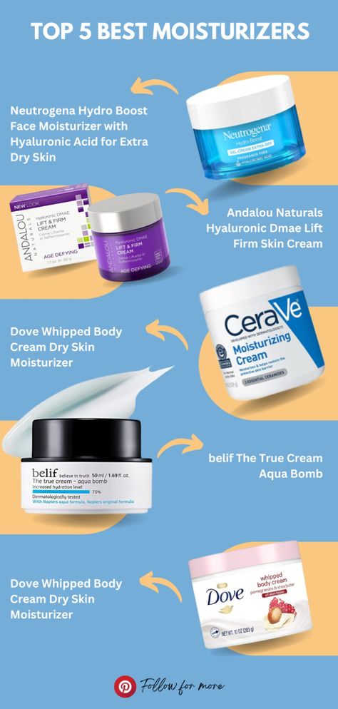 #beauty #creams #moisturizers #beautifulskin #moisturizersforgirls #makeup #dryskin #antiagening #moisturizersfordryskin #skin #sensitiveskin #smoothskin Best Moisturizer For Face Normal Skin, Drugstore Moisturizer For Dry Skin, Best Face Cream For Daily Use, Face Lotion For Dry Skin, Facial Moisturizer For Dry Skin, Best Moisturizer For Dry Skin, Dry Skin Moisturizer Face, Dream Skincare, Primer For Dry Skin