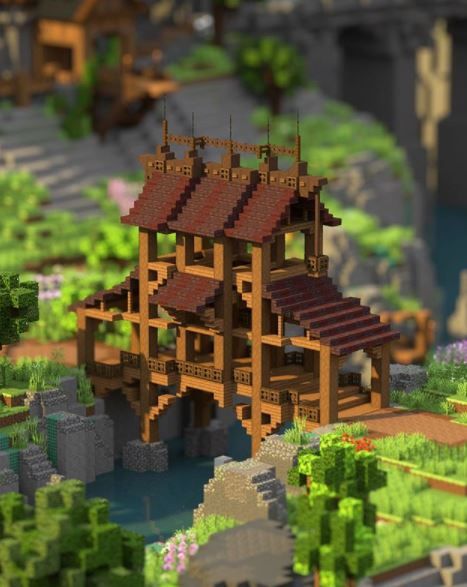 Advanced Dragons 2 by @pixelbiester is available now on the Minecraft Marketplace! Created by Tr4p4holic, @tilmanfukala, @Splekh, @ilibu, SpielmitStil Render by ilibu Minecraft Kale, Chalet Minecraft, Villa Minecraft, Minecraft Bridge, Construction Minecraft, Case Minecraft, Minecraft Decoration, Minecraft Houses Survival, Rumah Minecraft Sederhana