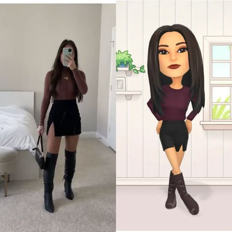 Ideas for bitmoji outfit Best Snap Bitmoji Outfits, Stylish Bitmoji Outfits Snapchat, Bitmoji Skirt Outfits, New Years Bitmoji Outfit, Pretty Bitmoji Ideas Snapchat, Baddie Bitmoji Outfits Snapchat, Snap Bitmoji Outfit Ideas Winter, Outfit Ideas Snapchat Bitmoji, Snap Bitmoji Outfit Ideas Summer