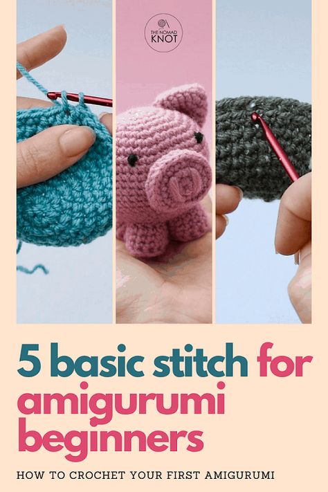 Basic Amigurumi, Knitting Beginners, Beginners Amigurumi, Amigurumi For Beginners, Stitches Crochet, Basic Stitches, Amigurumi Tutorial, Beginner Crochet Projects, Crochet Amigurumi Free Patterns