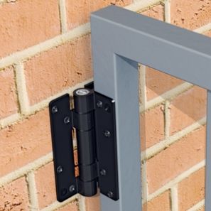 Kwik-Fit Hinges for Metal, Wood and Vinyl Gates  - HOOVER FENCE COMPANY Gate Hinges Ideas, Strap Hinges Door, Metal Gate Door, Decorative Metal Sheets, Weld On Hinges, Patio Gates, Heavy Duty Gate Hinges, Heavy Duty Door Hinges, Pop Up Tent Trailer