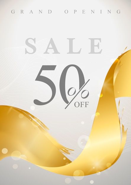 Off sale poster with wave abstract vecto... | Free Vector #Freepik #freevector #50-percent #luxury-sale #50 #sale-50 50% Sale Poster Design, Grand Opening Event, Wave Abstract, Opening Event, Aesthetic Clinic, Business Banner, Banner Template Design, Free Poster, Abstract Vector