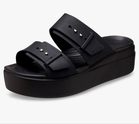 Crocs Platform Sandals, Crocs Brooklyn, Crocs Platform, Low Wedge Sandals, Leather Loafers Women, Womens Slides Sandals, Comfortable Wedges, Golf Shoes Mens, Low Wedges