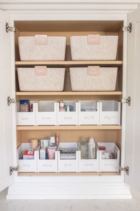 Bins Organization, Products Organization, Amazon Organization, Organization Bins, Teresa Caruso, Sink Organization, Medicine Cabinet Organization, Organization Bathroom, Bathroom Cabinet Organization