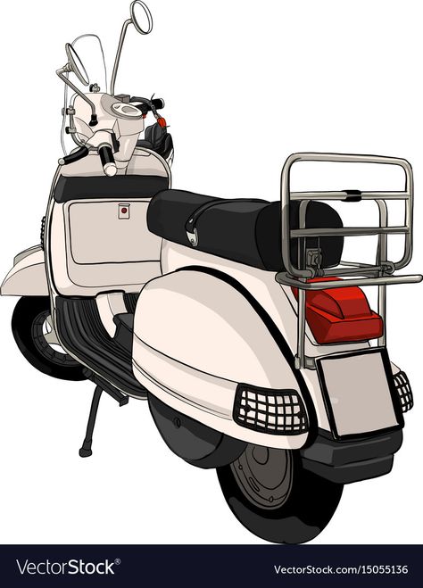 Vespa Vector, Vespa Illustration, Vintage Scooter, I Want To Ride My Bicycle, Illustration Vector, Png Images, Vector Images, Illustrator, Bike