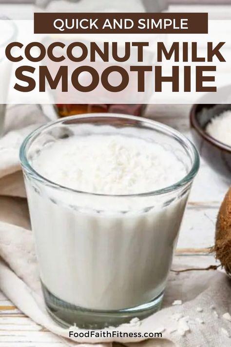 Kickstart your morning with a creamy coconut milk smoothie. Packed with vitamins and minerals, it's a delicious and energizing way to fuel your day. Coconut Milk Smoothie Recipes, Recipes Using Coconut Milk, Clean Eating Snack Recipes, Coconut Milk Smoothie, Dairy Free Low Carb, Snack Smoothie, Milk Smoothie, Easy Healthy Eating, Coconut Smoothie