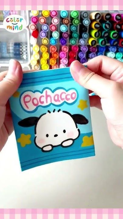 Cute Sanrio Crafts, Cute Small Drawings Kawaii, Pochacco Drawing, Sanrio Papercraft, Kawaii Paper Crafts, Blind Bag Ideas, Sanrio Crafts, Kawaii Diy Crafts, Cute Small Drawings