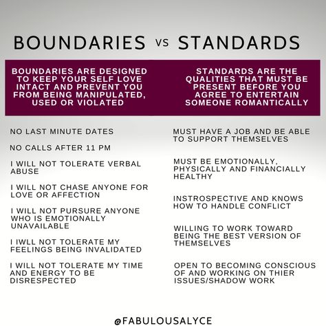 Standards Vs Expectations, Boundaries With Yourself Look Like, What Boundaries To Set In A Relationship, How To Set Standards In A Relationship, Healthy Relationship Boundaries Examples, Example Of Boundaries, Setting High Standards, Boundaries Vs Walls, List Of Boundaries In A Relationship