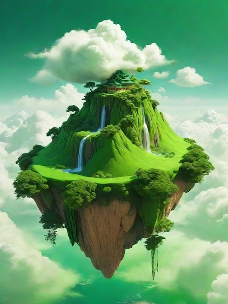 Photo free waterfall floating islands a ... | Premium Photo #Freepik #photo Video Cinematic, Floating Islands, Setting Inspiration, Certificate Background, Ad Design, Premium Photo, Graphic Resources, Floating, Quick Saves