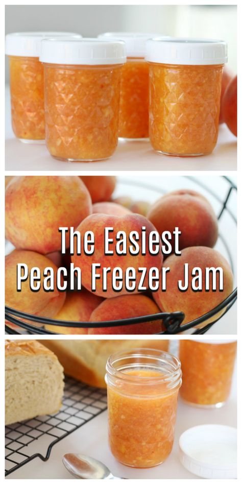 Freezer Peaches, Peach Freezer Jam Recipe, Peach Canning, Freezer Jams, Canning Veggies, Canning Jams, Peach Freezer Jam, Fresh Peach Recipes, Peach Jam Recipe