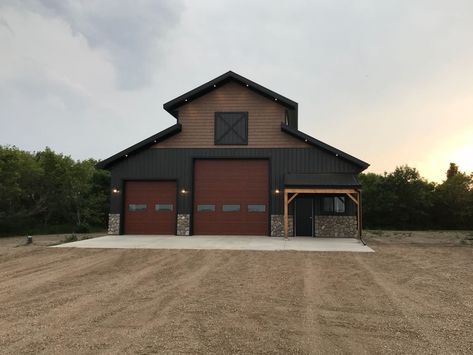 Acreage Buildings Alberta Gallery | Remuda Buildings Shop Garage Ideas Building, 60 X 80 Metal Building, Barn Shop Plans, Rv Barndominium Floor Plans, Barndominium Garage Ideas, Barn Shop Ideas, Barn Garage Ideas, Shop Building Ideas, Barn Garage Plans