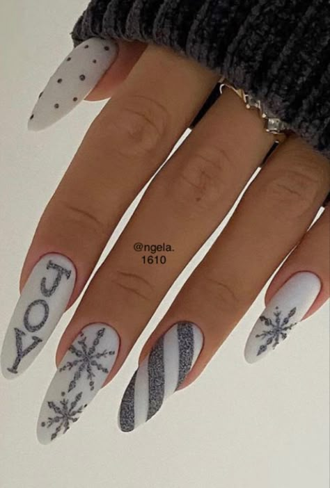 Christmas Nails Christian, Blue Simple Christmas Nails, Christian Christmas Nail Designs, Christmas Jumper Nails, Christmas Nails With Cross, Christian Christmas Nails, Jesus Christmas Nails, Pale Blue Christmas Nails, Ugly Christmas Sweater Nails