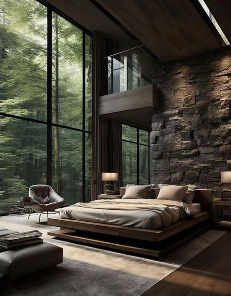 Luxury Japanese Bedroom, Japanese Modern Home, Japanese Bedroom, Zen House, Enchanting Forest, Mansion Floor Plan, Dark House, Luxury Homes Dream Houses, Cute Room Decor