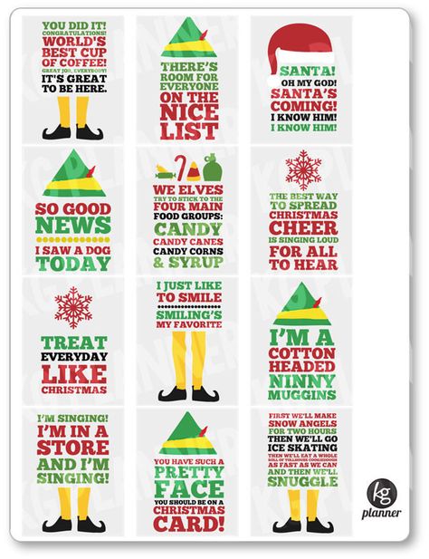 Elf Movie Quotes Elf Themed Christmas Party, Buddy The Elf Quotes, Elf Movie Quotes, Elf Quotes, Elf Christmas Decorations, Elf Shirt, Elf Movie, Type Art, Wrap Ideas