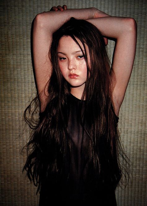 Juergen Teller, Devon Aoki, Devon, Long Hair, A Woman, Wall, Hair, Black