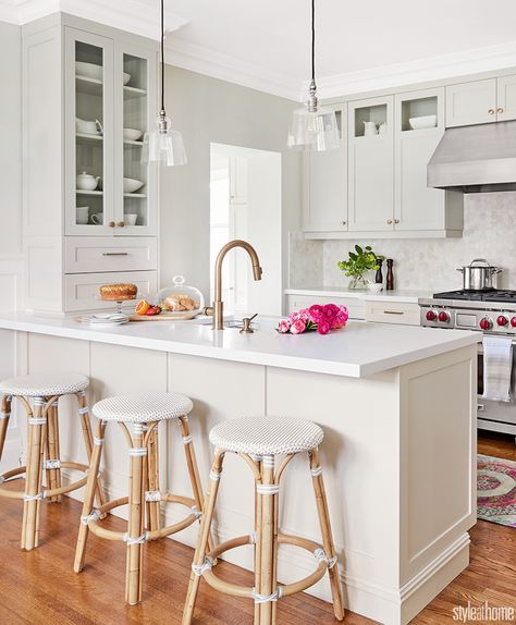 Cabinets On Peninsula, Cabinet On Peninsula, Two Pendant Lights Over Kitchen Peninsula, Kitchen Peninsula Shelves, Peninsula Kitchen Cabinets, Kitchen Peninsula With Tall Cabinet, Kitchen With Peninsula With Sink, Sink Peninsula Kitchen, Pendant Over Peninsula