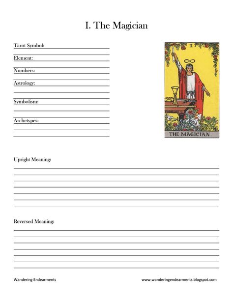 Page 2 of 79 Tarot Worksheets, Witchy Lifestyle, Oracle Spreads, Magician Tarot, Tarot Guidebook, Learning Tarot, Tarot Card Readings, Free Tarot Cards, The Magician Tarot