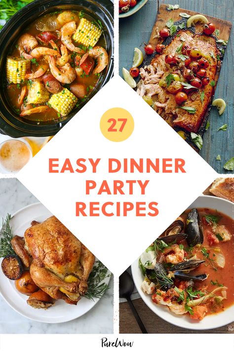 Easy Dinner Party Recipes, Party Entrees, Entertaining Dinner, Diner Recept, Dinner Party Menu, Impressive Recipes, Dinner Party Recipes, Dinner Appetizers, Party Recipes