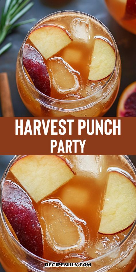 This Harvest Punch is the ultimate fall drink, perfect for everything from holiday parties to cozy nights by the fire. With a delicious blend of apple cider, citrus, and warm spices, it’s a refreshing and festive beverage that captures the essence of the season. Serve it in a punch bowl with slices of fresh fruit for a beautiful presentation that will wow your guests. Get the recipe and make your next gathering extra special! Punch Bowl Recipes, Apple Cider Prosecco, Punch Bowl Drinks, Recipe With Apple Cider, Harvest Punch, Fall Punch, Recipe With Apple, Thanksgiving Recipes Drinks, Wedding Punch