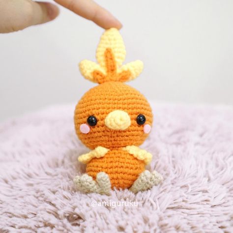 Torchic from Pokemon 🐥🐥🐥 . . . pattern @amiguruku #amigurumi #amigurumitorchic #torchicamigurumi #torchic #pokemon #crochet #crochetdoll #torchicdoll #customdoll #handmadedoll #bonekarajut #giftideas #amigurumis #handcrafted #soldout Torchic Pokemon, Crochet Monster, Pattern Free Amigurumi, Pokemon Crochet, Pokemon Crochet Pattern, Crochet Pokemon, Pokemon Pattern, Animals Pattern, Pola Amigurumi