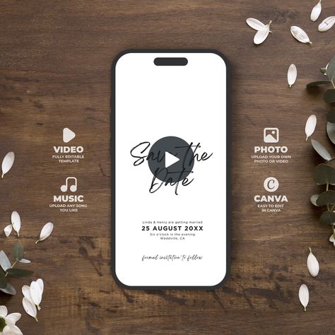 Digital Save The Date Ideas, Animated Save The Date, Wedding Video Invitation, Digital Save The Date, Save The Date Video, Save The Date Digital, Digital Invitations Wedding, Animated Invitations, Wedding Invitation Video