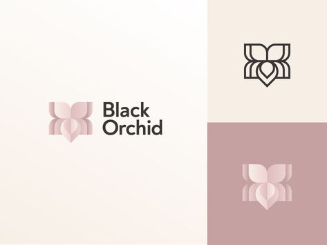 Fresh Logo Design, Orchid Drawing, Nature Logo Design, Flower Logo Design, Startup Logo, Flower Store, Unique Logo Design, Feminine Logo, Logo Creation