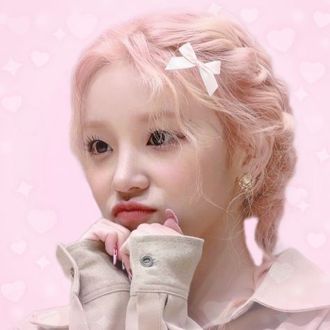 Gidle Pink Icon, Yuqi Gidle, Hair Icon, Pink Kpop, Y2k Pink, Icon Pfp, Kpop Aesthetic, Pastel Aesthetic, G I Dle