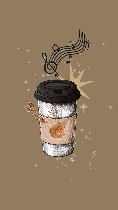 Phone Wallpaper Coffee Aesthetic, Coffee Iphone Wallpaper, Cute Coffee Wallpaper, Cofee Astethic Wallpaper, Coffee And Music, Coffee And Music Wallpaper, Phone Wallpaper Coffee, Cafe Wallpaper, Coffee Wallpaper Aesthetic