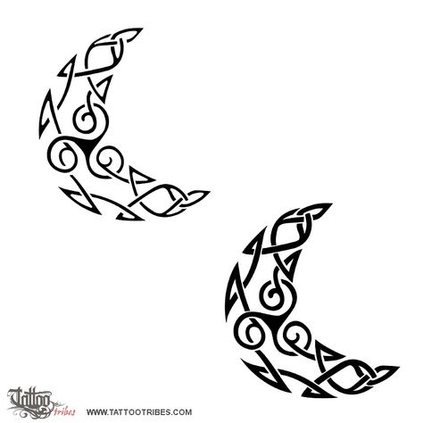 Eternity Tattoo, Serenity Tattoo, Tattoo Moon, Celtic Moon, Celtic Tattoo, Moon Tattoo Designs, Celtic Tattoos, Tattoo Feminina, Custom Tattoo Design