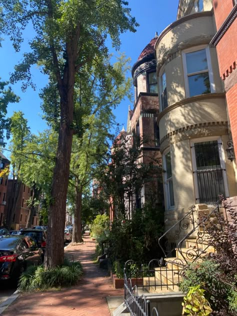 Boston Apartment Exterior, Cozy Apartment Exterior, House Or Apartment Outside, Washington Dc Brownstone, Washington Apartments, Apartment Buildings Aesthetic, Dc House, Dc Rowhouse, Dc Townhouse