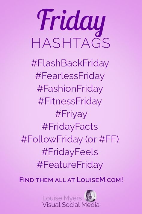 Weekday Hashtags, Weekly Posting Ideas, Friday Post Ideas, Sunday Hashtags, Friday Hashtags, Business Hashtags, Social Media Hashtags, Pure Romance Consultant, Grow Followers