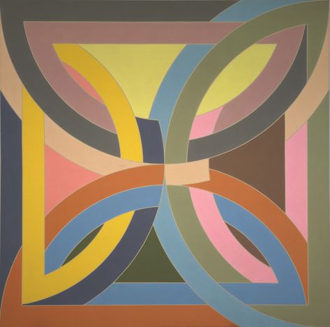 Frank Stella Art, Geometric Artists, New York Painting, Philip Johnson, Frank Stella, Concept Art Drawing, Paintings Art Prints, Painting Class, Op Art