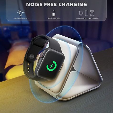 3 in 1 charger pad Charge your iPhone, Apple Watch, and AirPods all at once with this versatile 3-in-1 wireless charger! It offers 15W fast charging for various devices, features an adjustable design for convenient viewing, and is Qi-certified for safety. Enjoy hassle-free charging through cases up to 5mm thick—perfect for decluttering your space! #uaelife #UAEShopping #UAEGadgets #DubaiTech #AbuDhabi #UAEWirelessCharger #TechInUAE #GadgetsUAE #SmartHomeUAE#WirelessCharger #3in1Charger #Fast... 3 In 1 Wireless Charger, Magnetic Charger, Apple Devices, Travel Charger, Wireless Charging Pad, Netflix Streaming, Phone Charging, Wall Charger, Charging Station